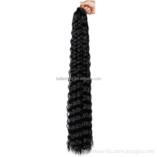 Hot sell Hair 30Inch 100G  synthetic deep wave twist hair extension wavy deep curly braids crochet hair deep twist